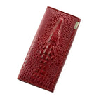 Women's Alligator Pattern Leather Clutch Wallet