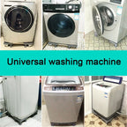 Adjustable Washing Machine Stand with Multi-Functional Fridge Base