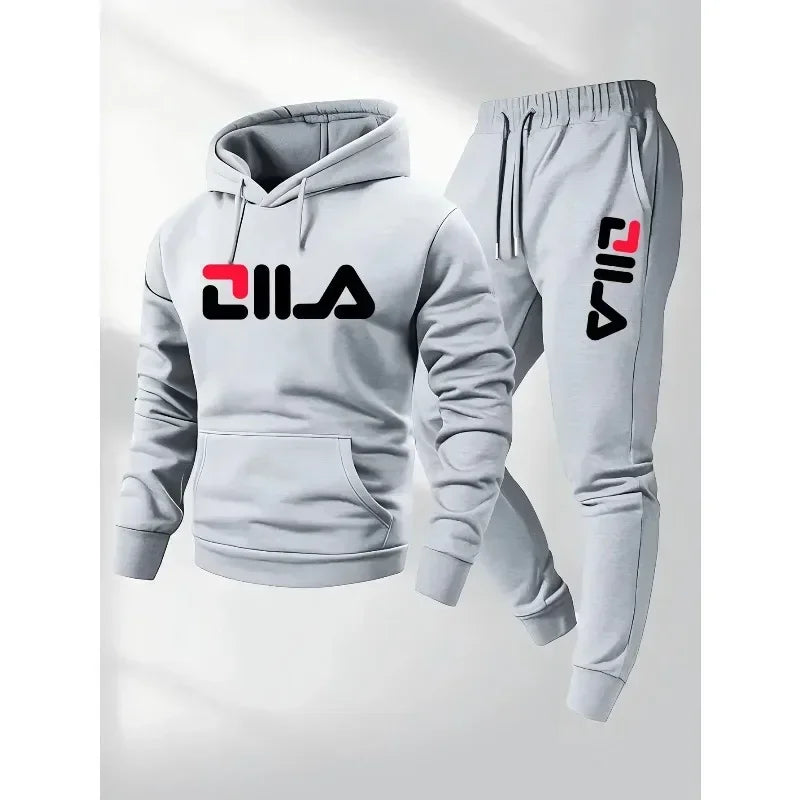 Men's Casual Hoodie and Sweatpants Two Piece Tracksuit Set