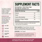 Creatine Collagen Powder Sticks Strength Recovery Supplement 20 Servings