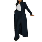 Women's Longline Blazer Wide Leg Pants Set
