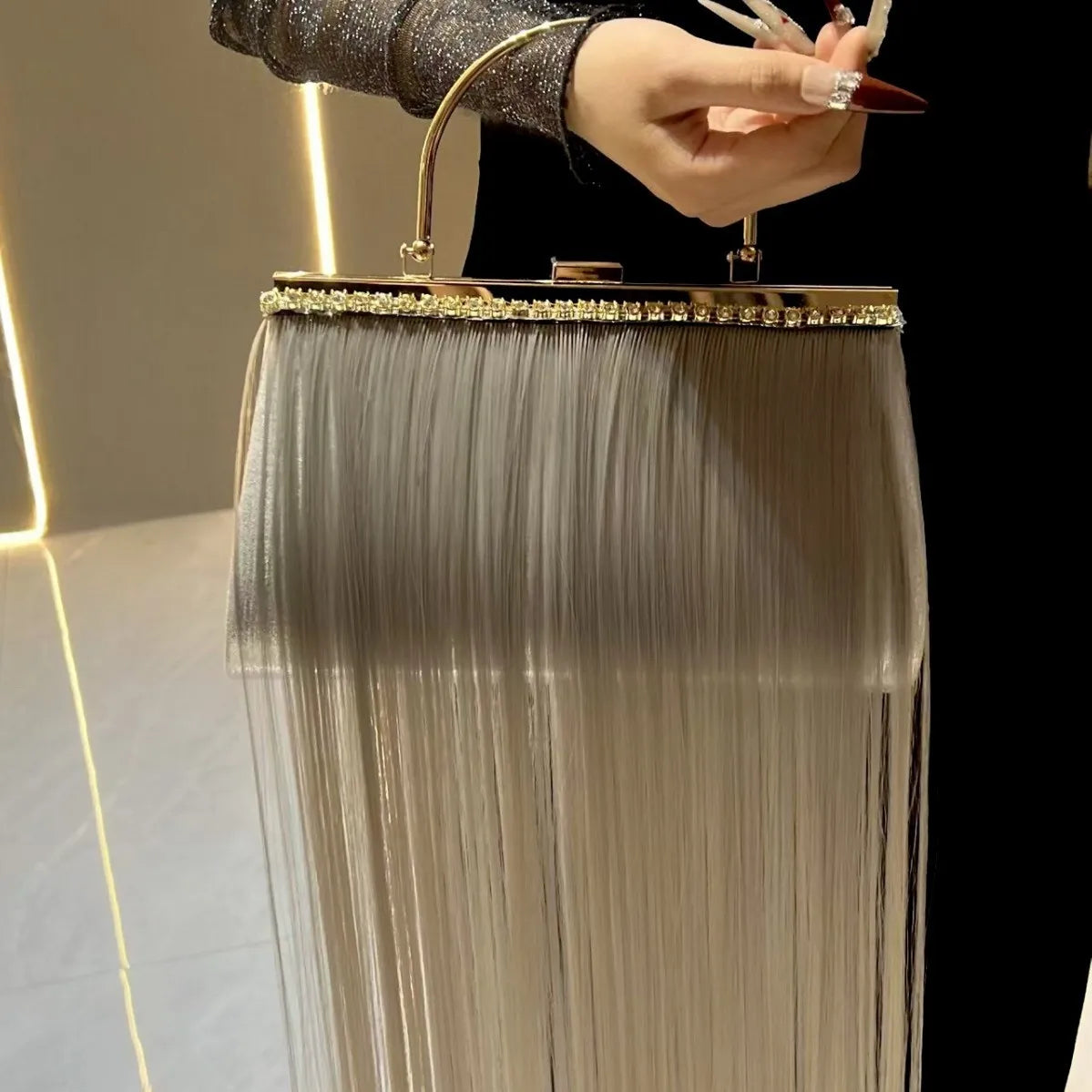 Women's Pleated Shell Pattern Clutch Shoulder Handbag