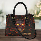 Women's Skull Pattern Faux Leather Shoulder Tote Bag
