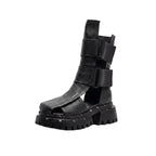 Women's Retro High-Top Platform Sandals Hook & Loop Casual Shoes