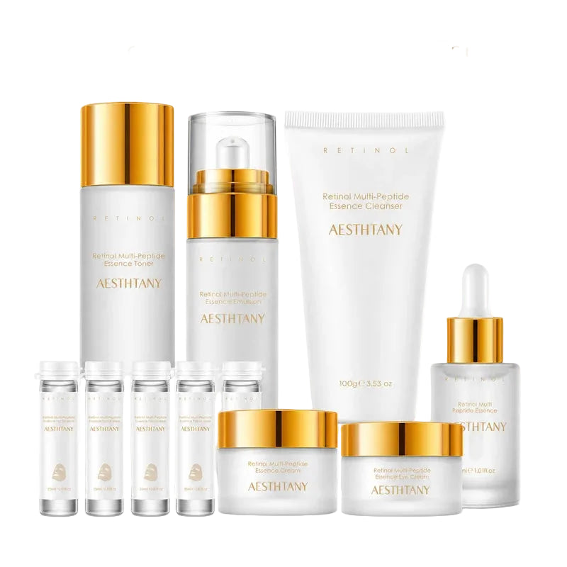 7-Piece Retinol Multi-Peptide Hydrating Skincare Routine Gift Set