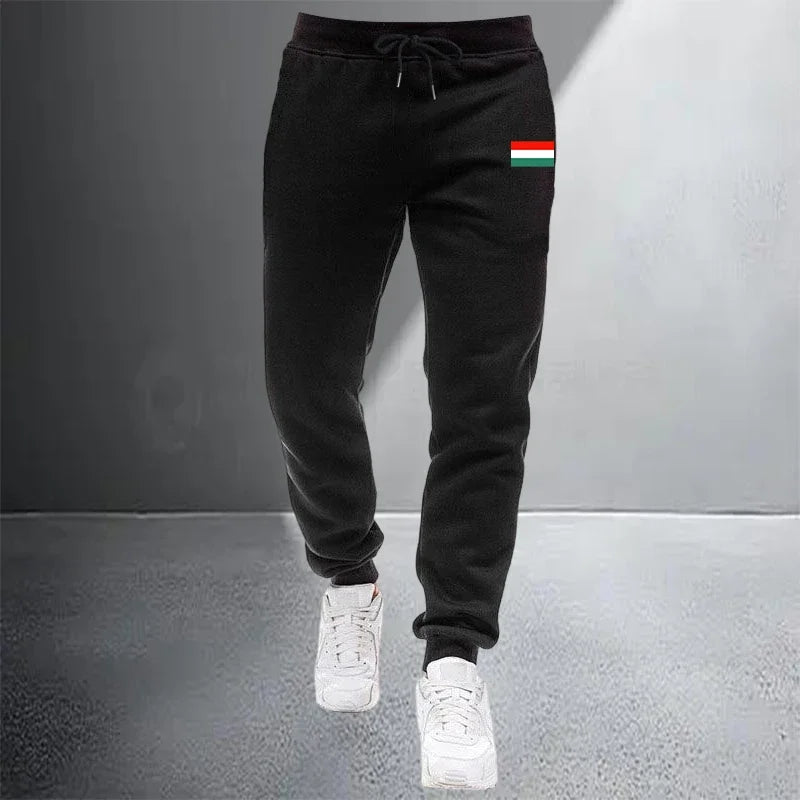 Men's Casual Zip Hooded Sweatshirt and Drawstring Pants Set