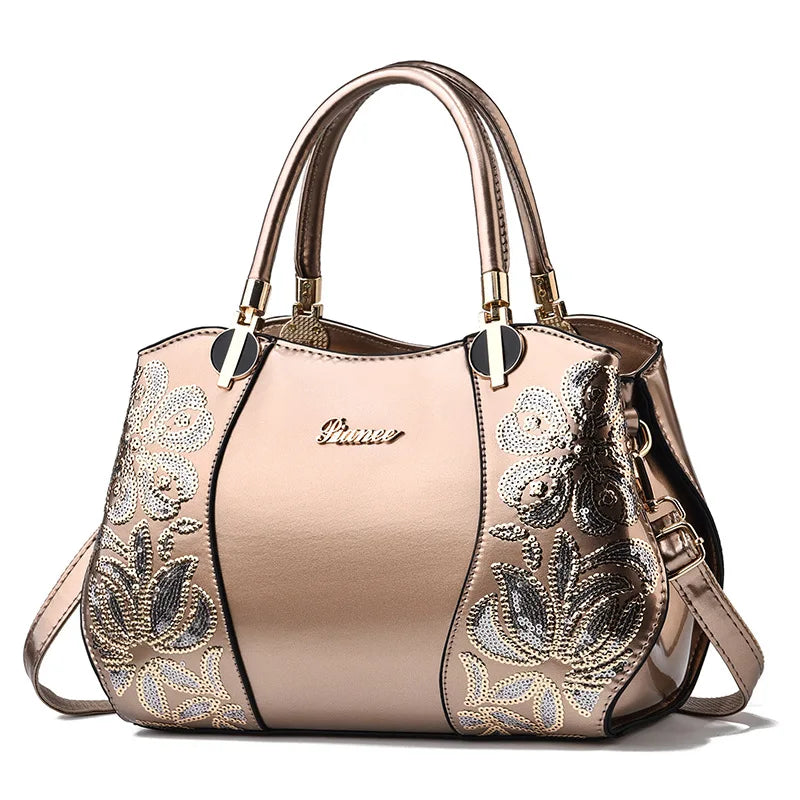 Women's Shiny Patent Leather Shoulder Messenger Bag