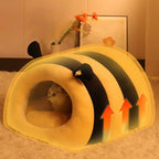 Cute Beehive Warm Enclosed Pet Cave Bed