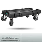 Rolling Toolbox with Pull Rod and Stacking Storage Box