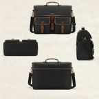 Men's Fashion Canvas Waterproof 15.6 Inch Laptop Messenger Bag