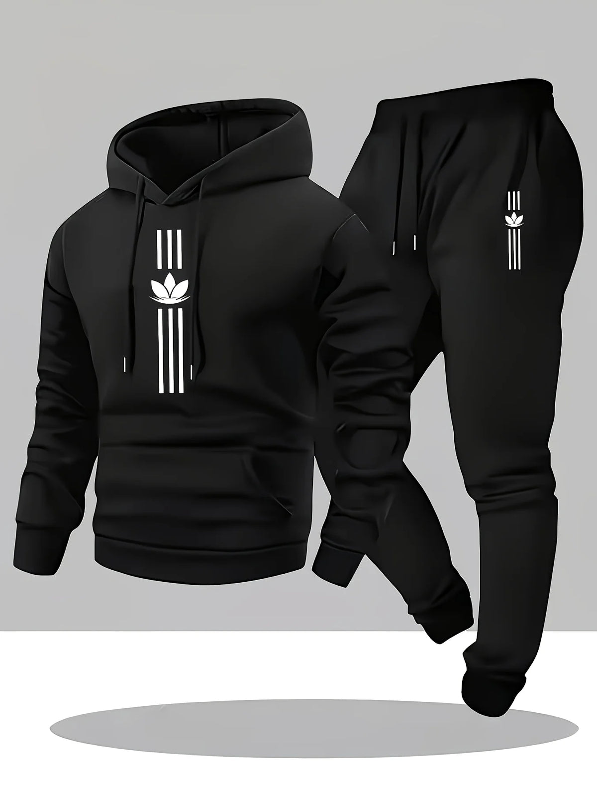 Men's Casual Hoodie and Sweatpants Two Piece Tracksuit Set