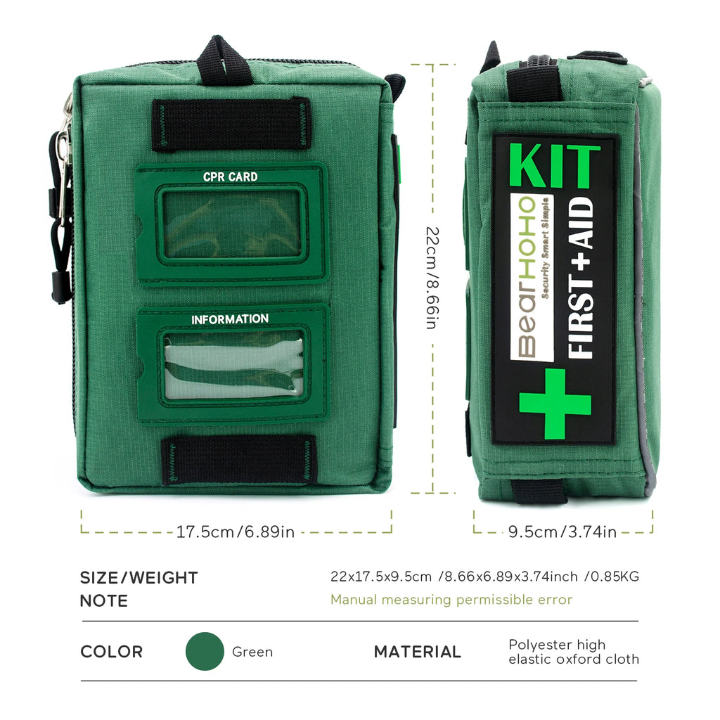 Emergency First Aid Kit Bag with 3-Section Organizer
