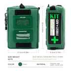 Emergency First Aid Kit Bag with 3-Section Organizer