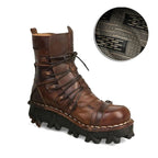 Men's Fashion Genuine Leather Handmade Punk Boots 1809