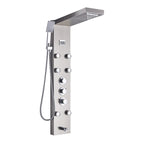 LED Rainfall Shower Panel Tower System with Massage Jets