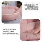 Corduroy Dog Sofa Bed Large Winter Warm Cushion for Cats and Dogs