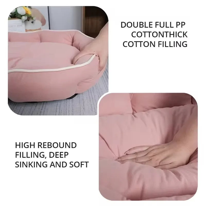 Corduroy Dog Sofa Bed Large Winter Warm Cushion for Cats and Dogs