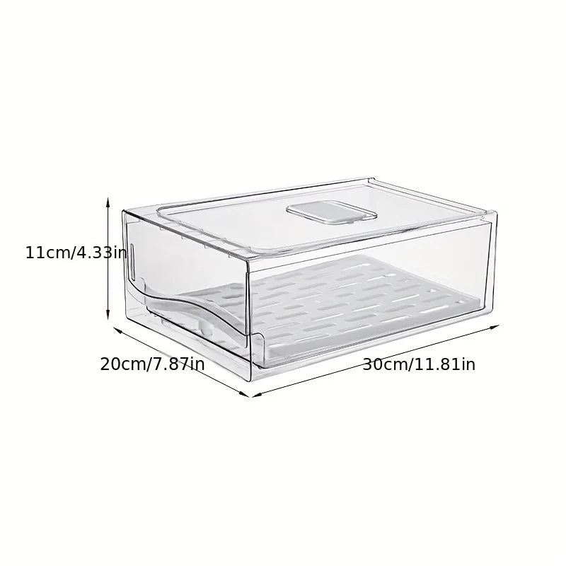 Refrigerator Drawer Storage Box and Food Fresh Organizer Bin