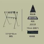 Folding Aluminum Camping Triangle Shelf with Hanging Hooks