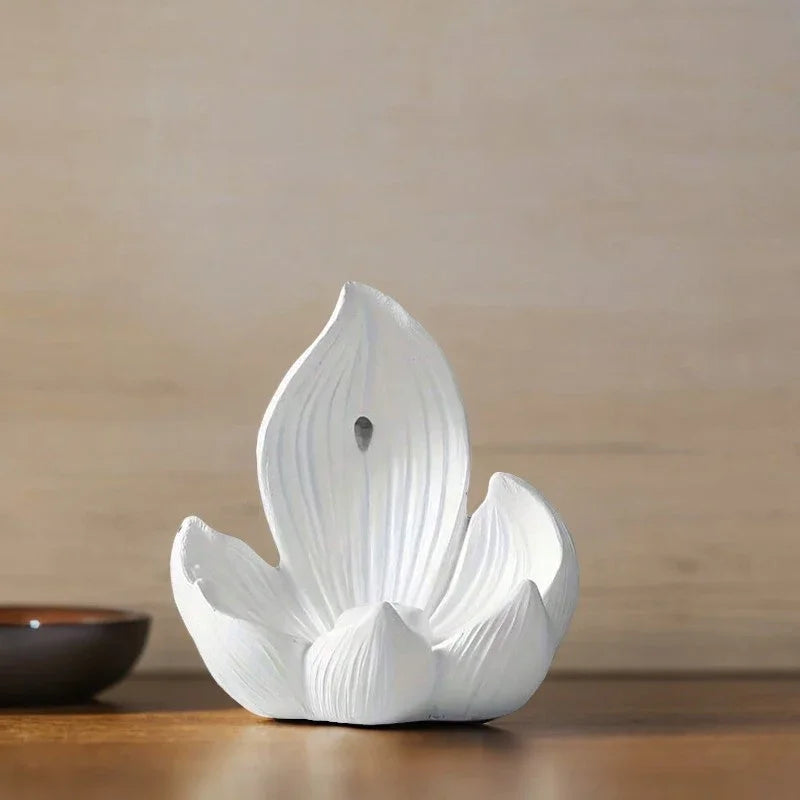 Resin Lotus Incense Burner Plate and Desktop Tabletop Ornament