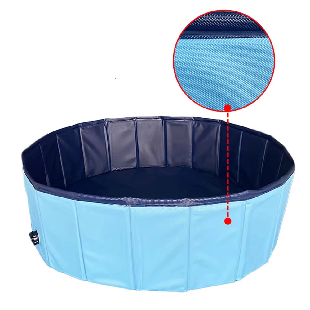 Portable Dog Swimming Pool or Pool Cover Scratch-Resistant PU Grooming Tub