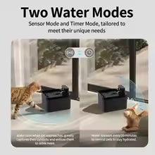 Wireless Cat Water Fountain with Sensor and Battery Power