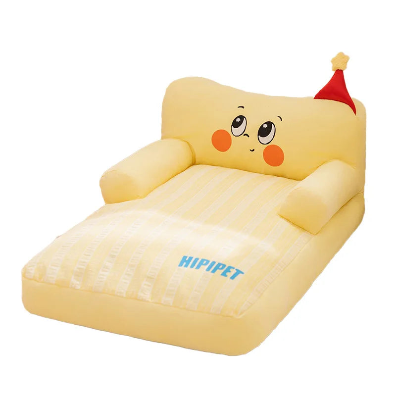 Warm Fleece Pet Sofa Bed and Winter Sleeping Kennel Mat Cushion