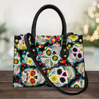 Women's Skull Pattern Faux Leather Shoulder Tote Bag