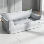 Orthopedic Leather Dog Bed Sofa with Non-Slip Bottom and Waterproof Washable Cushion