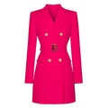 Women's Double Breasted Belted Blazer Dress