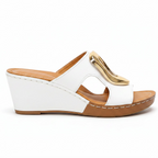 Women's Open Toe Platform Wedge Sandals Slip-On Casual Shoes