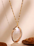 Women's Fashion Retro Gold-Tone Shell Layered Pendant Necklace