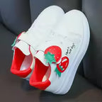 Girls' PU Leather Soft-Soled Casual Running Sneakers