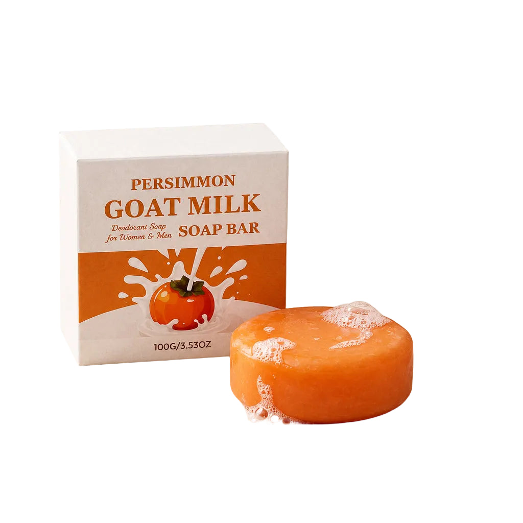 Unisex Persimmon Goat Milk Deodorizing Soap Bar 3.5 oz