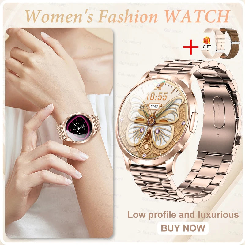 Women's Smart Watch with 1.32" AMOLED Touchscreen and Bluetooth Call