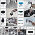 Cordless Electric Spin Scrubber with Adjustable Extension Handle