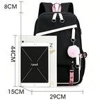 Girls' Cute Kawaii Cartoon School Backpack