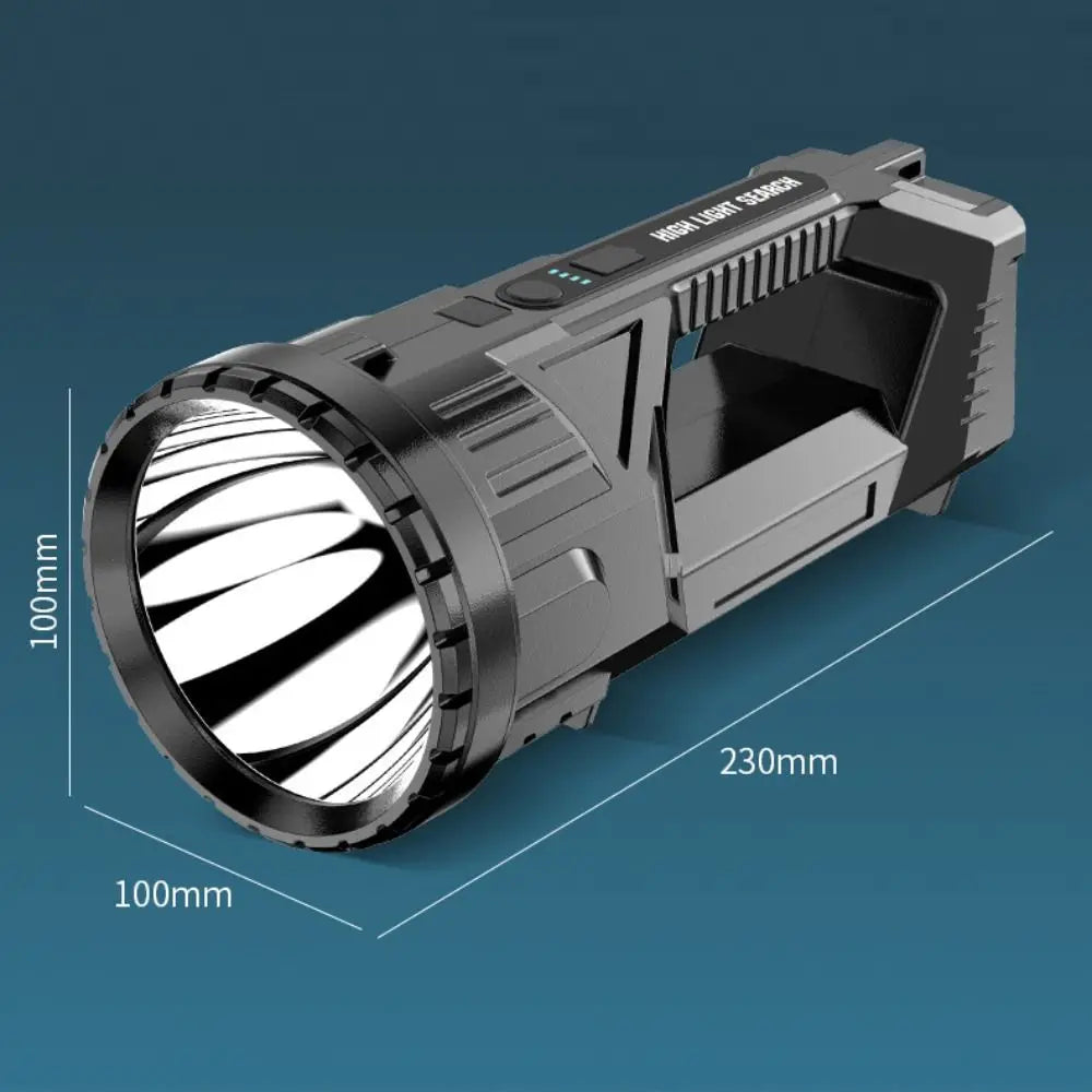 Rechargeable LED Flashlight and Waterproof Outdoor Searchlight