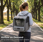 Foldable Pet Carrier Backpack Breathable Travel Bag for Cats and Small Dogs