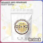 Vitamin D3 10000 IU and K2 MK-7 200mcg Softgels Dietary Supplement
