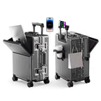 Unisex Aluminum Frame Hard Shell Spinner Travel Suitcase AWN-2313