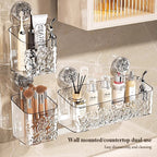 Wall Mounted Water Ripple Suction Shower Storage Basket Rack SSW045
