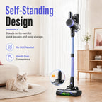 Cordless Stick Vacuum Cleaner with Anti-Tangle Brush 500W
