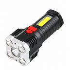 Rechargeable LED Flashlight with Side Light and 3 Lighting Modes