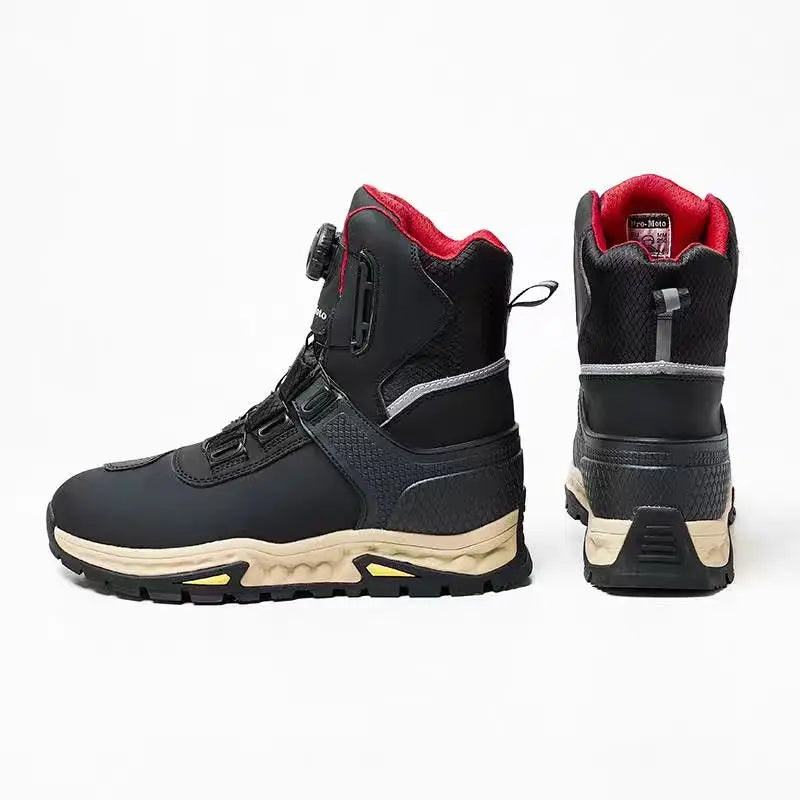 Men's Fashion Leather Breathable Anti-Slip Motorcycle Ankle Boots 8586-5