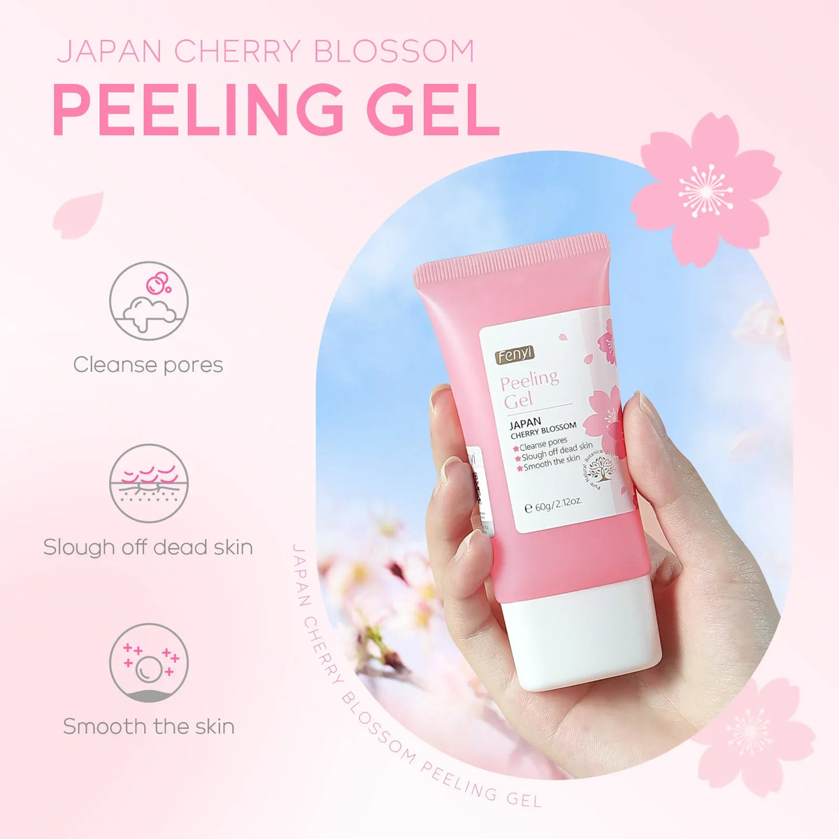 Women's Sakura Deep Cleaning Exfoliating Gel Facial Scrub 2.1 oz