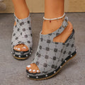 Women's Comfortable Wedge Sandals Summer Slingback Thick Sole