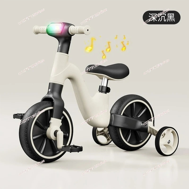 Kids' Multifunctional Tricycle Balance Bike with Music and Lights