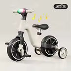 Kids' Multifunctional Tricycle Balance Bike with Music and Lights