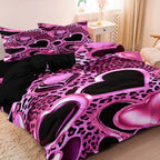 Romantic Hearts Duvet Cover and Couple Bedding Set